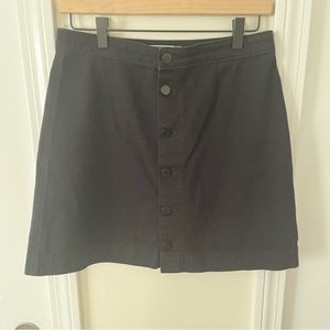 American Apparel Black Button Skirt